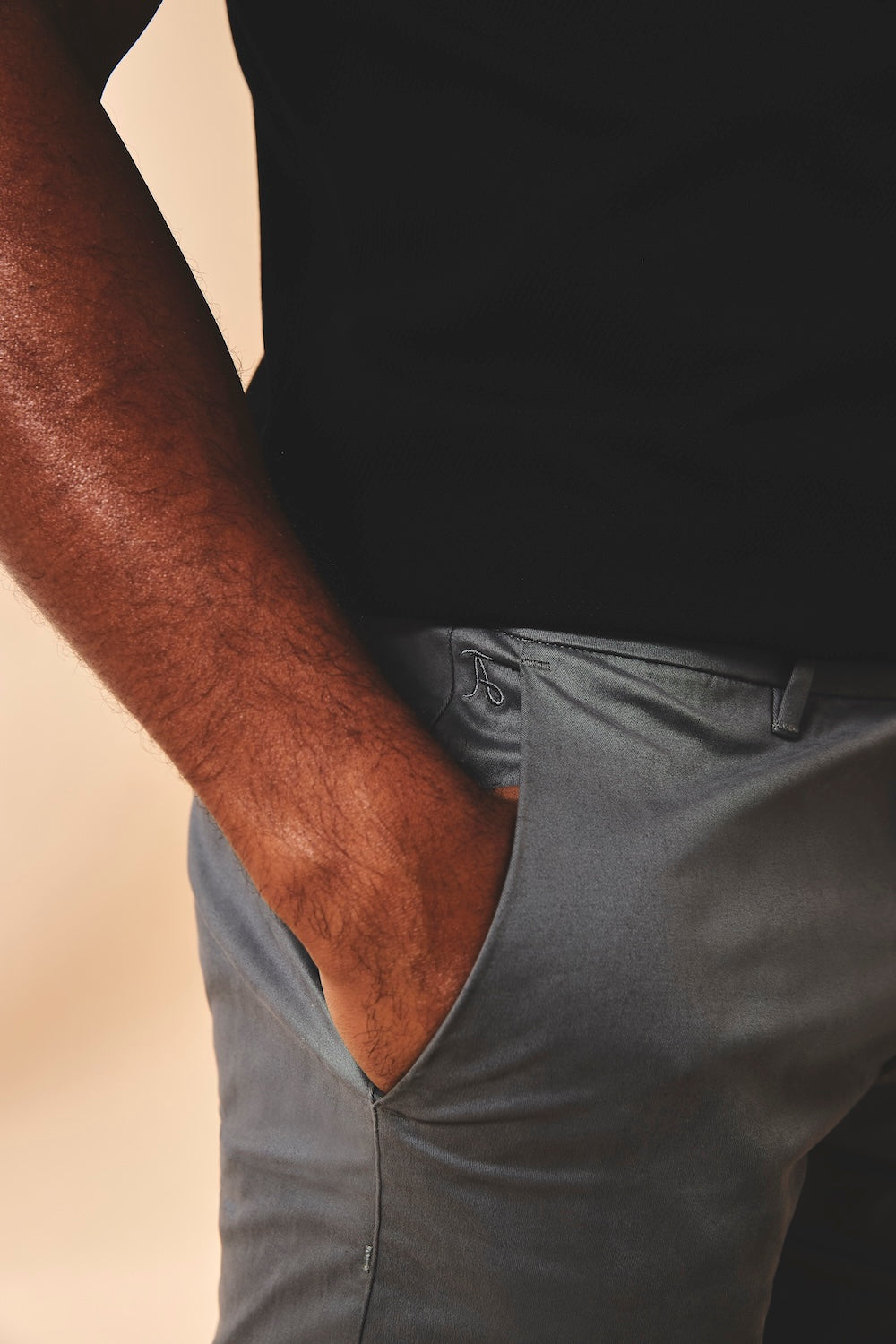Athletic Fit Stretch Chino Shorts 7" in Dark Pewter - TAILORED ATHLETE - USA
