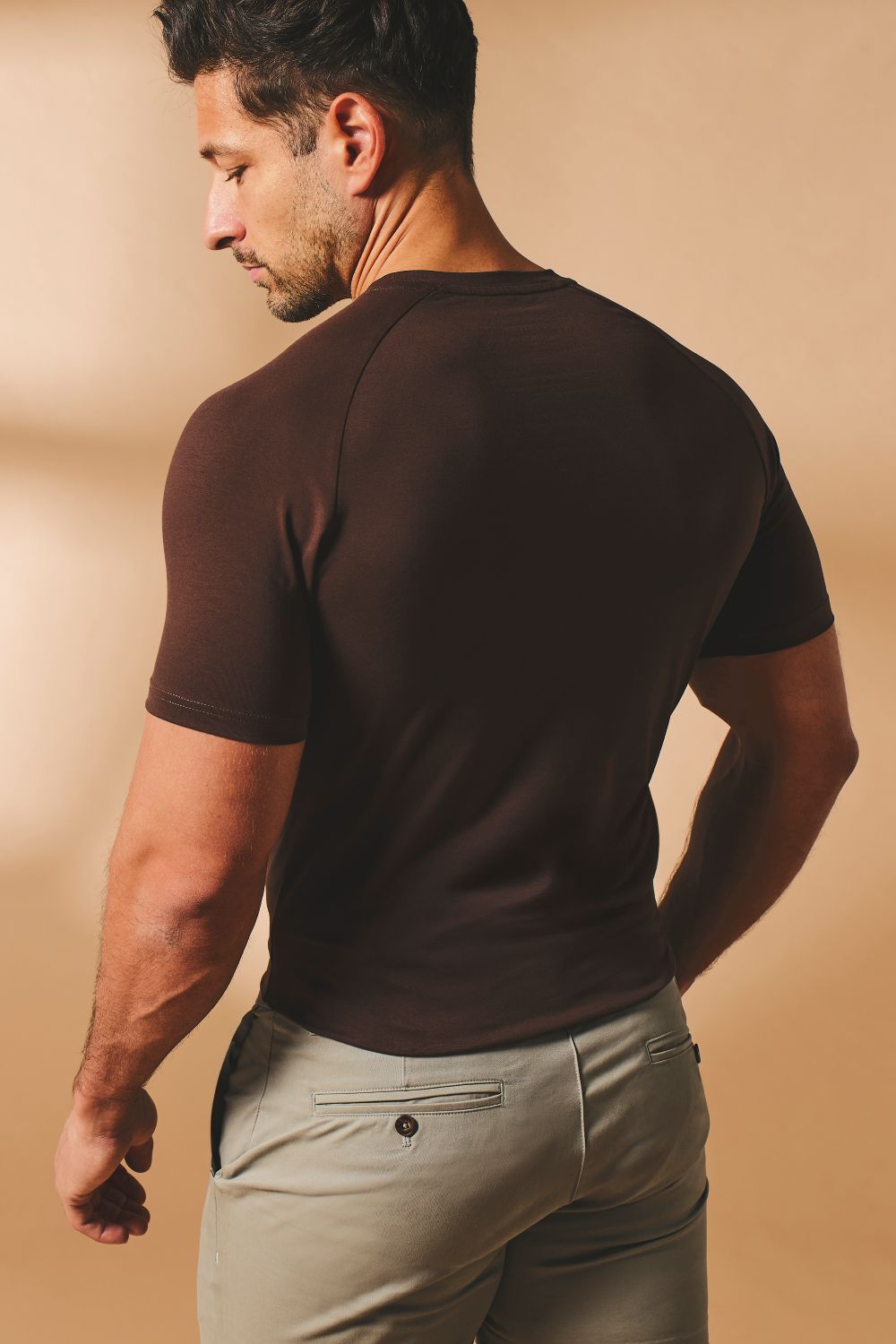 Athletic Fit Chino Shorts 5" in Soft Khaki - TAILORED ATHLETE - USA