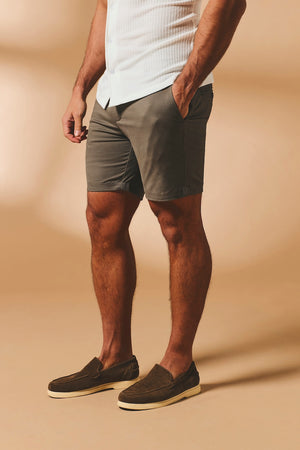 Athletic Fit Chino Shorts 7" in Mocha - TAILORED ATHLETE - USA