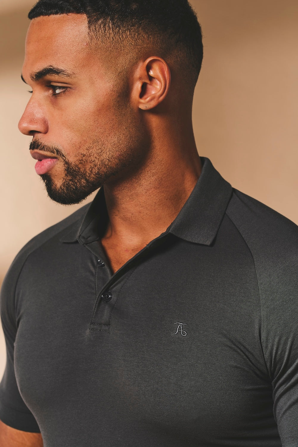 Athletic Fit Polo Shirt in Charcoal - TAILORED ATHLETE - USA