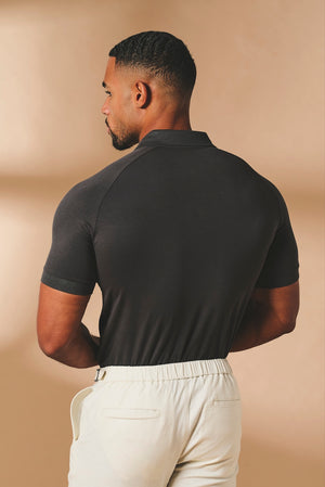 Athletic Fit Polo Shirt in Charcoal - TAILORED ATHLETE - USA