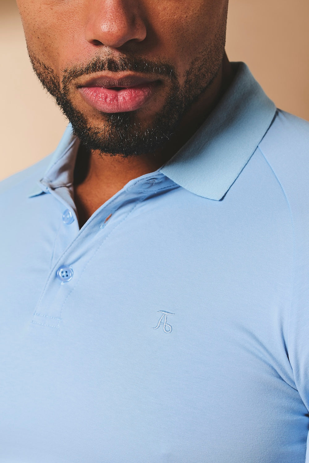 Athletic Fit Polo Shirt in Pale Blue - TAILORED ATHLETE - USA