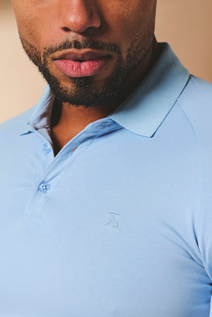 Athletic Fit Polo Shirt in Pale Blue - TAILORED ATHLETE - USA