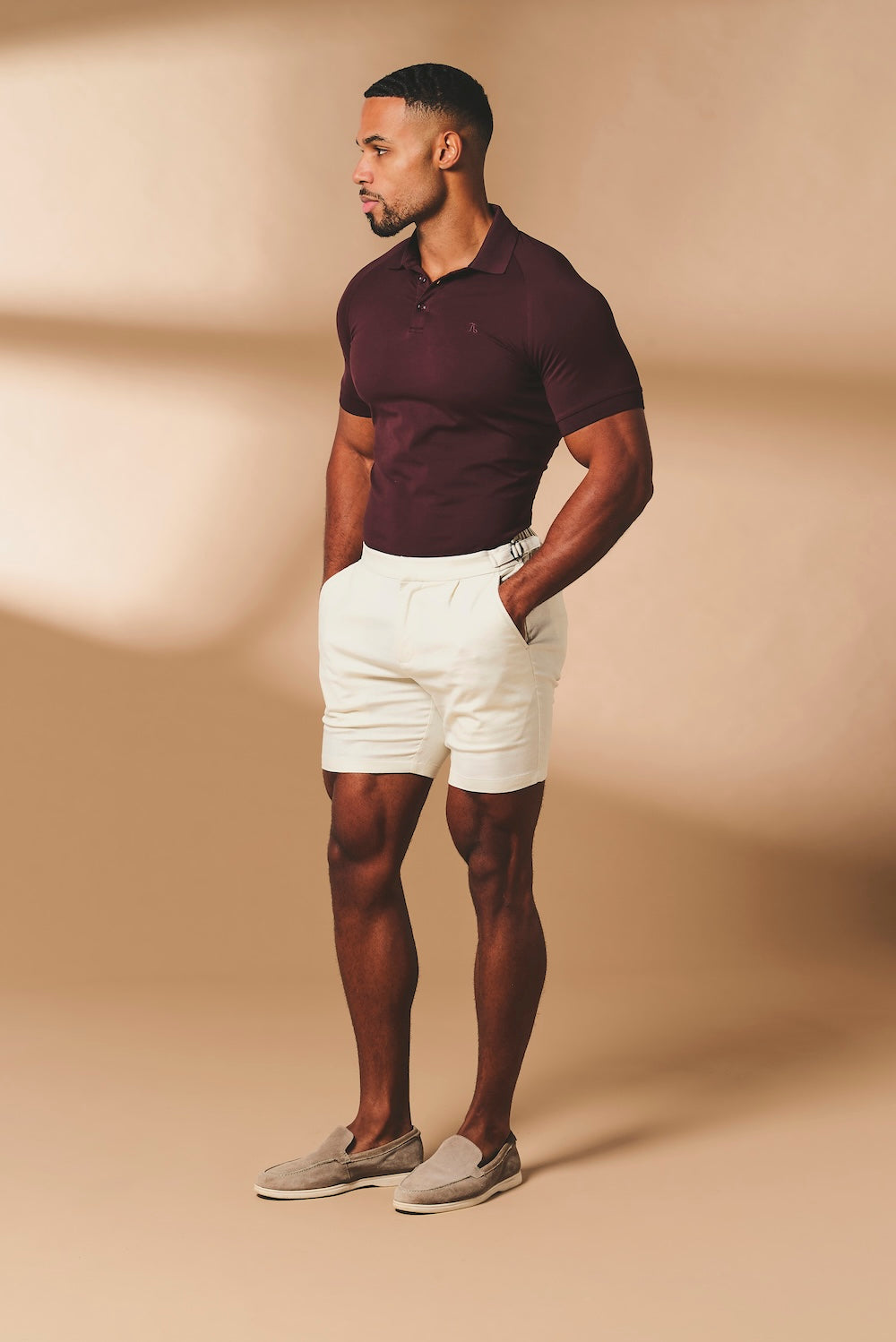Athletic Fit Polo Shirt in Bordeaux - TAILORED ATHLETE - USA