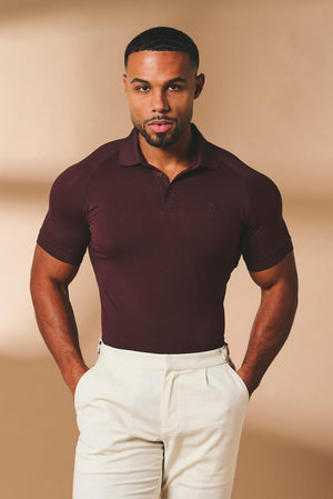 Athletic Fit Polo Shirt in Bordeaux - TAILORED ATHLETE - USA