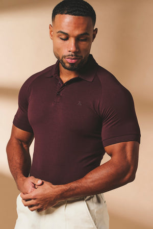 Athletic Fit Polo Shirt in Bordeaux - TAILORED ATHLETE - USA