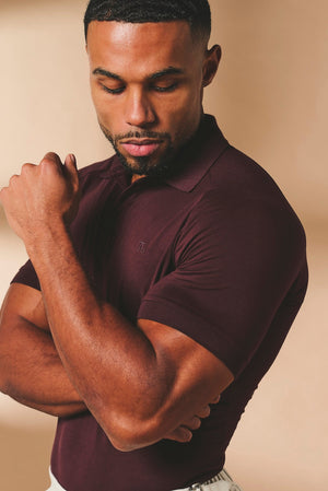 Athletic Fit Polo Shirt in Bordeaux - TAILORED ATHLETE - USA
