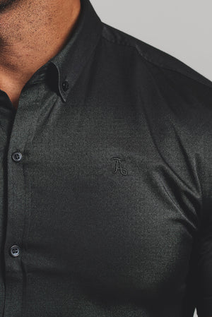 Athletic Fit Short Sleeve Signature Shirt in Black - TAILORED ATHLETE - USA