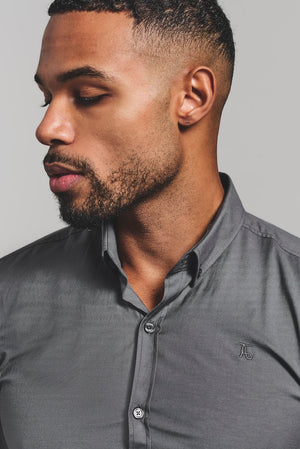 Athletic Fit Short Sleeve Signature Shirt in Grey - TAILORED ATHLETE - USA