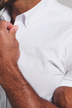 Athletic Fit Short Sleeve Signature Shirt in White - TAILORED ATHLETE - USA