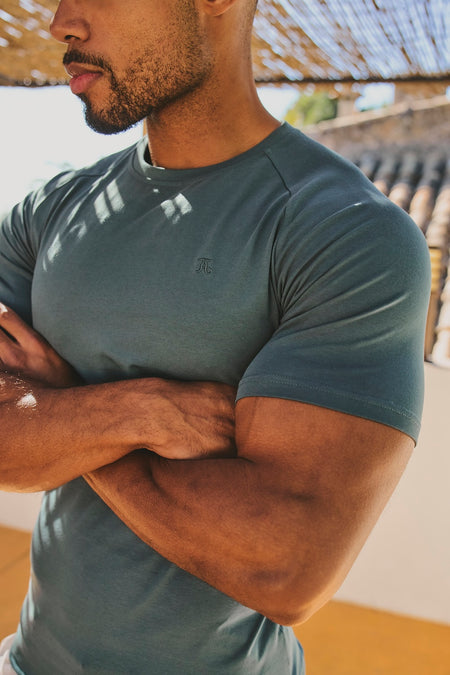 Athletic Fit T-Shirt in Dark Marine - TAILORED ATHLETE - USA
