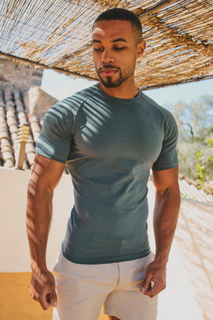Athletic Fit T-Shirt in Dark Marine - TAILORED ATHLETE - USA