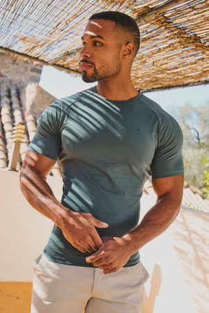 Athletic Fit T-Shirt in Dark Marine - TAILORED ATHLETE - USA