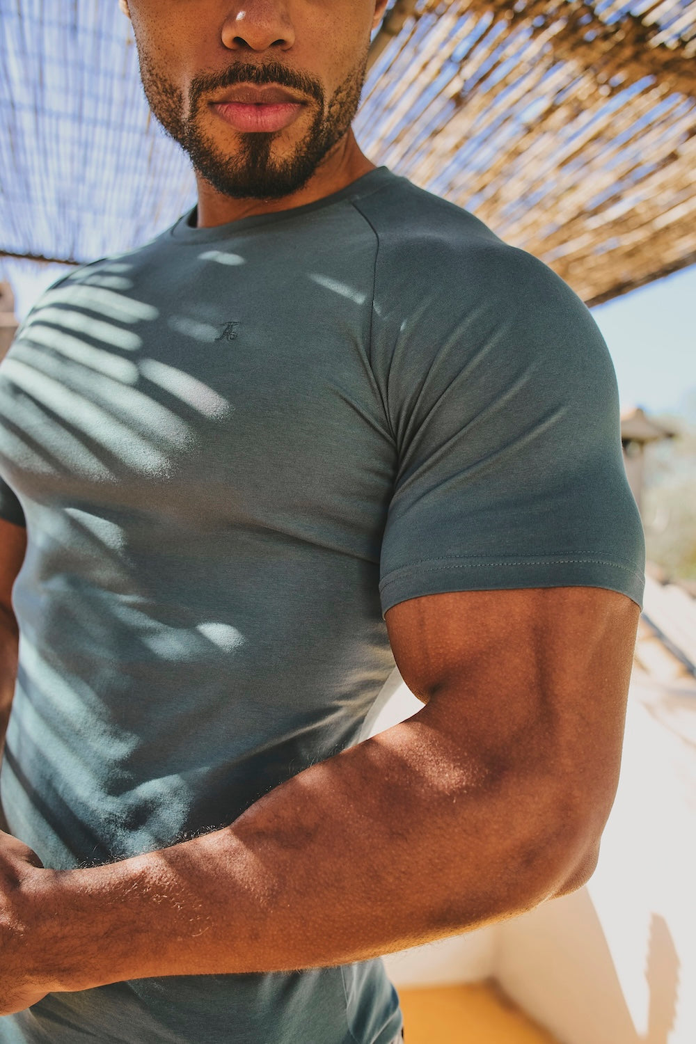 Athletic Fit T-Shirt in Dark Marine - TAILORED ATHLETE - USA