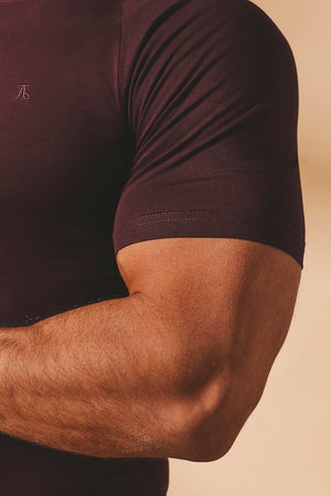 Athletic Fit T-Shirt in Bordeaux - TAILORED ATHLETE - USA