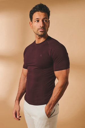 Athletic Fit T-Shirt in Bordeaux - TAILORED ATHLETE - USA