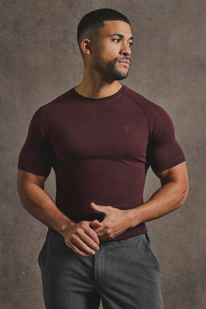 Athletic Fit T-Shirt in Bordeaux - TAILORED ATHLETE - USA
