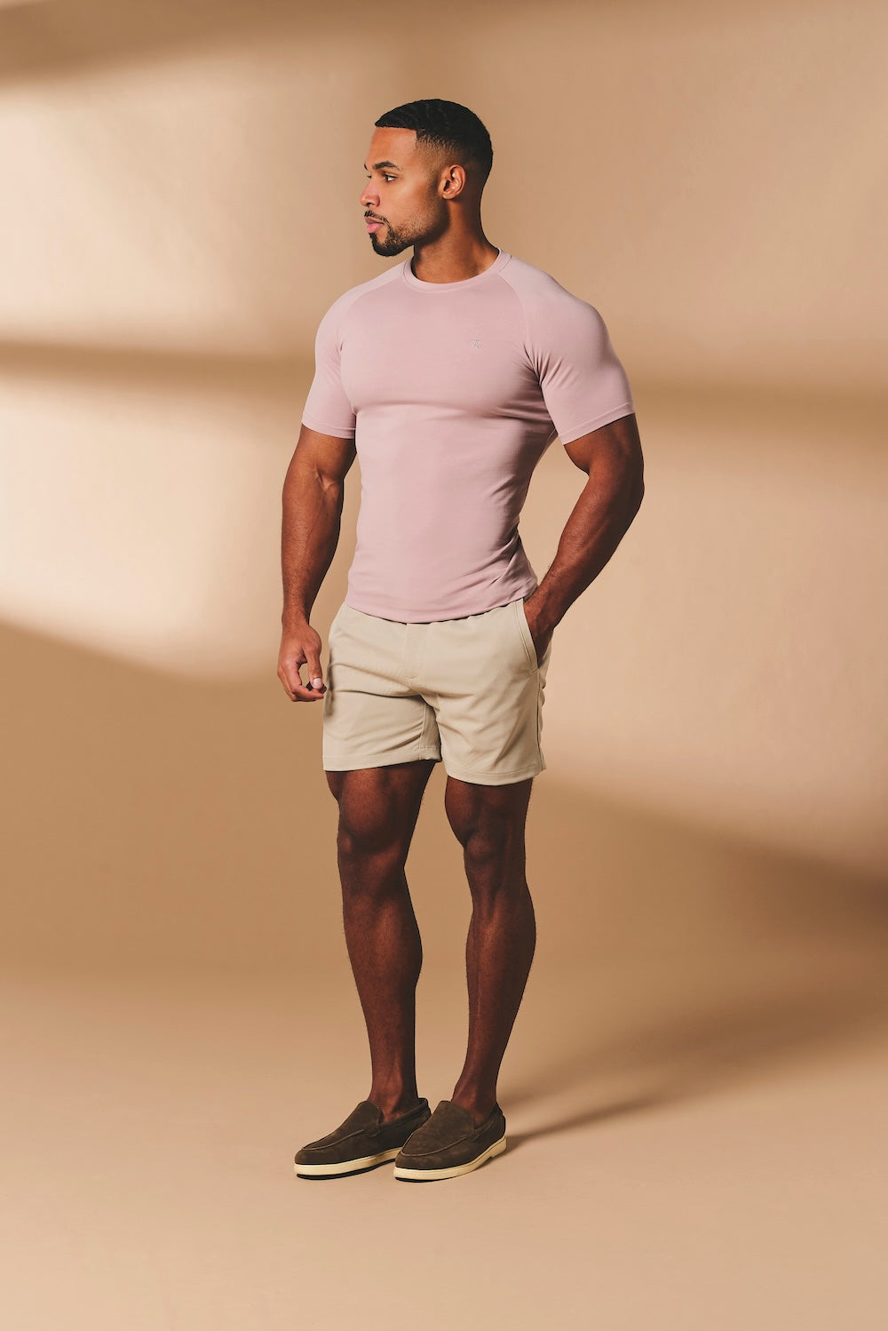 Athletic Fit T-Shirt in Mauve Pink - TAILORED ATHLETE - USA