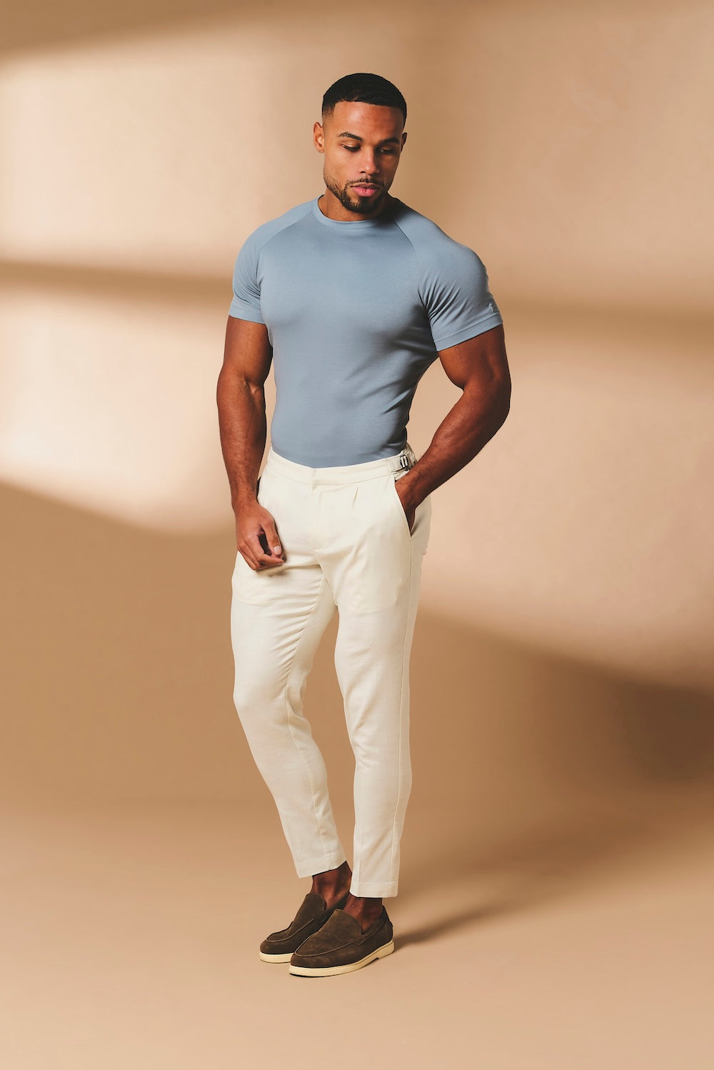 Super Fine Cotton T-Shirt in Airforce - TAILORED ATHLETE - USA