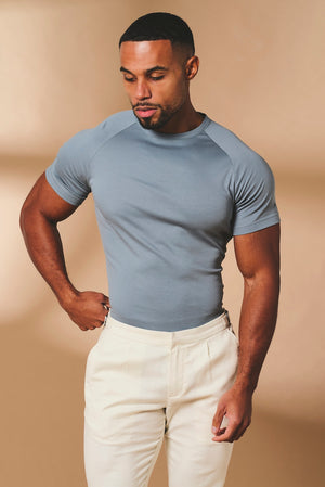 Super Fine Cotton T-Shirt in Airforce - TAILORED ATHLETE - USA