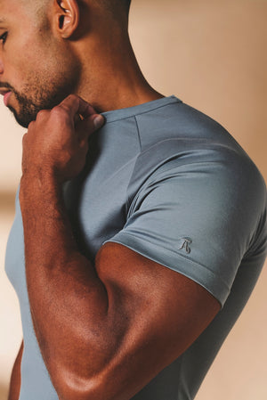 Super Fine Cotton T-Shirt in Airforce - TAILORED ATHLETE - USA
