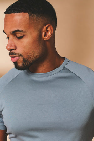 Super Fine Cotton T-Shirt in Airforce - TAILORED ATHLETE - USA