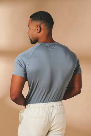 Super Fine Cotton T-Shirt in Airforce - TAILORED ATHLETE - USA