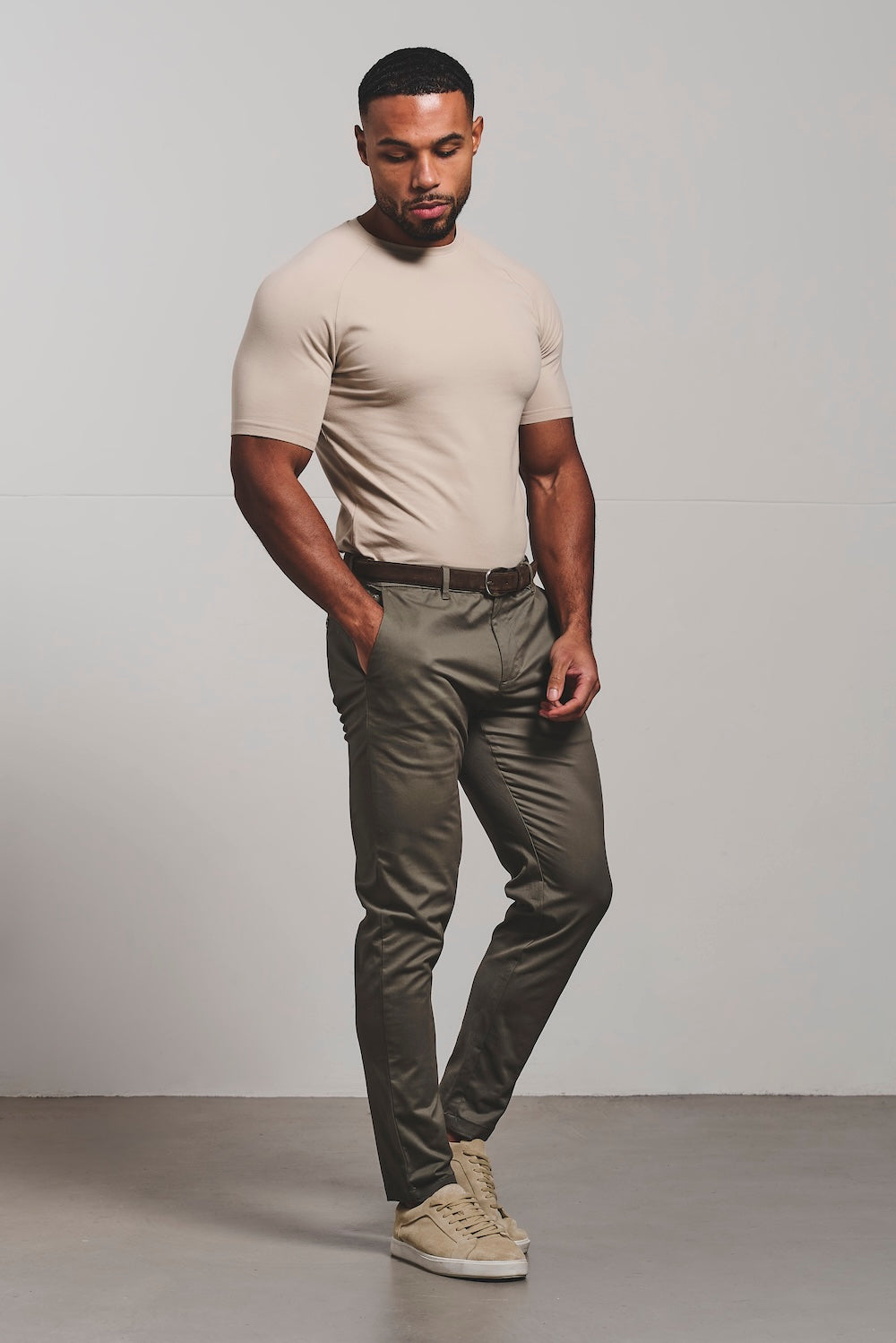 Athletic Fit T-Shirt in Sand - TAILORED ATHLETE - USA