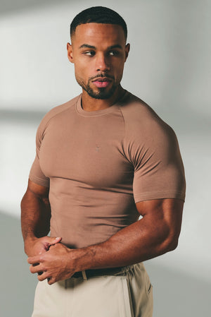 Athletic Fit T-Shirt in Soft Walnut - TAILORED ATHLETE - USA