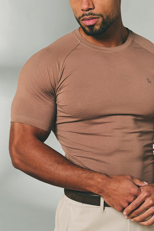 Athletic Fit T-Shirt in Soft Walnut - TAILORED ATHLETE - USA