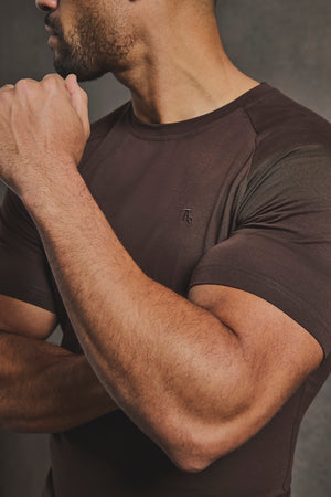 Athletic Fit T-Shirt in Chocolate - TAILORED ATHLETE - USA