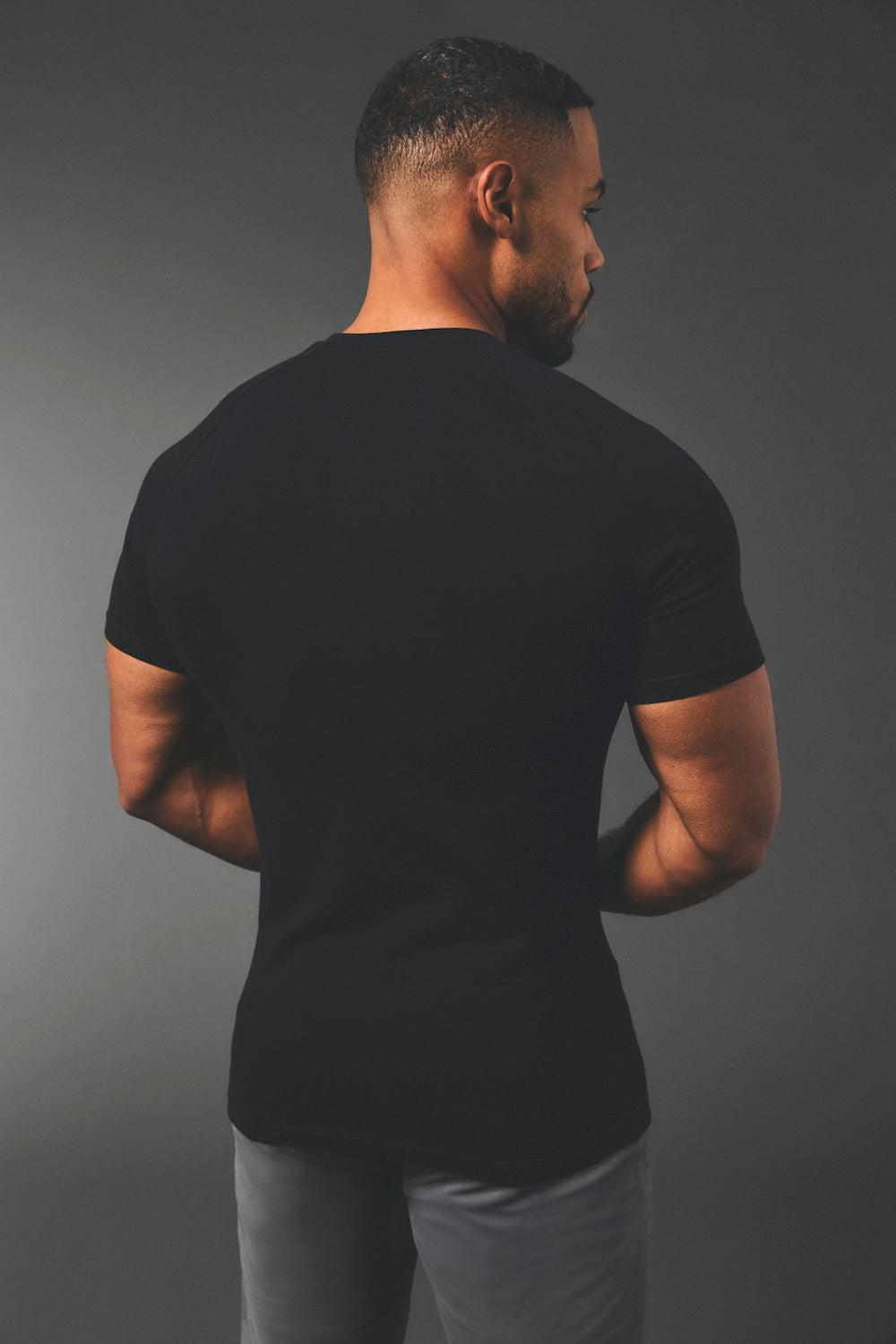 Athletic Fit V-Neck in Black - TAILORED ATHLETE - USA