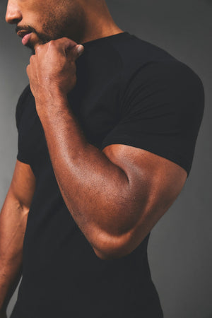 Athletic Fit V-Neck in Black - TAILORED ATHLETE - USA