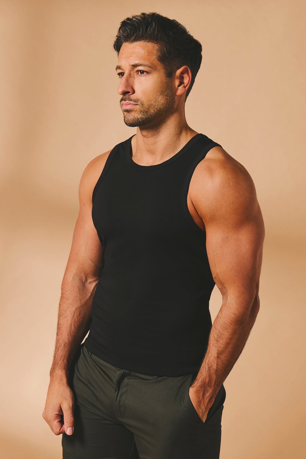 Athletic Fit Tank Top in Black - TAILORED ATHLETE - USA