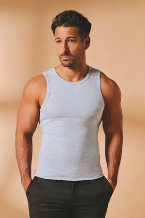 Athletic Fit Tank Top in Grey Marl - TAILORED ATHLETE - USA