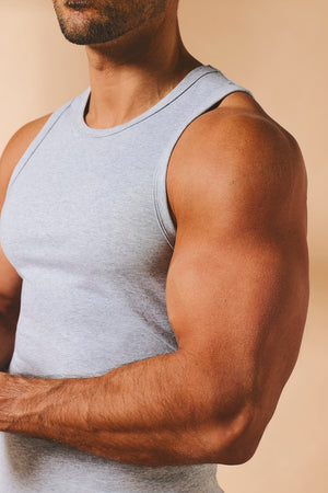 Athletic Fit Tank Top in Grey Marl - TAILORED ATHLETE - USA