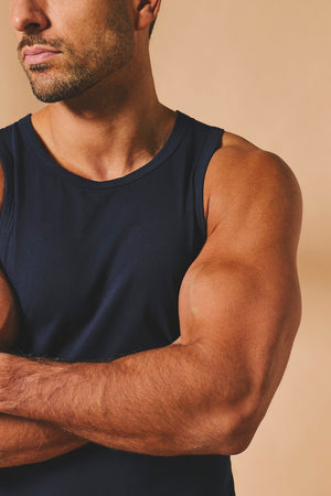 Athletic Fit Tank Top in True Navy - TAILORED ATHLETE - USA