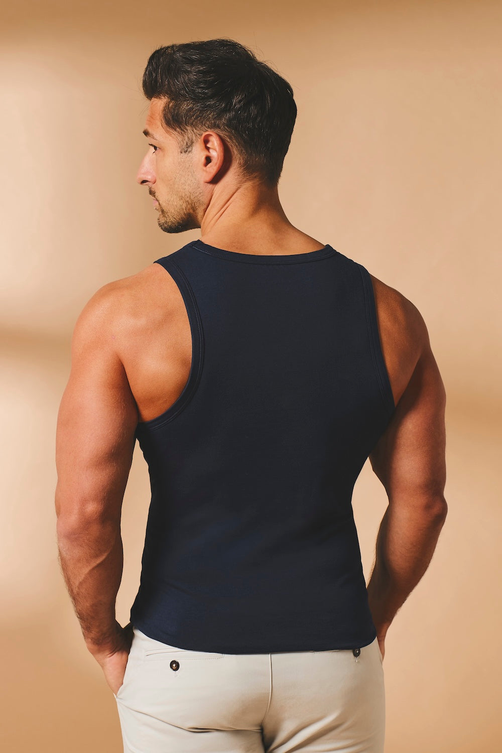 Athletic Fit Tank Top in True Navy - TAILORED ATHLETE - USA