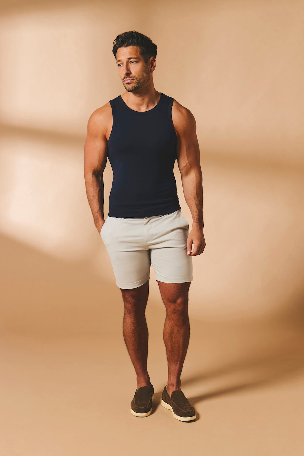 Athletic Fit Tank Top in True Navy - TAILORED ATHLETE - USA