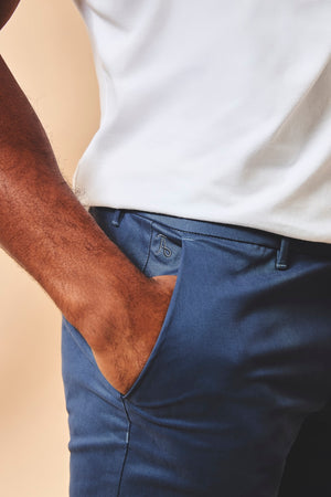 Athletic Fit Stretch Chino Shorts 5" in Airforce - TAILORED ATHLETE - USA