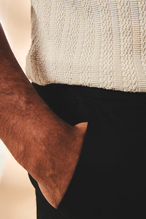 Athletic Fit Stretch Chino Shorts 5'' in Black - TAILORED ATHLETE - USA