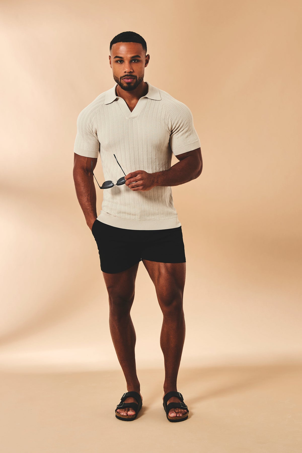 Muscle Fit Chino Shorts Shorter Length in Black Muscle Fit Chino Shorts Shorter Length in Black