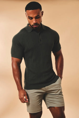 Athletic Fit Stretch Chino Shorts 7" in Soft Khaki - TAILORED ATHLETE - USA