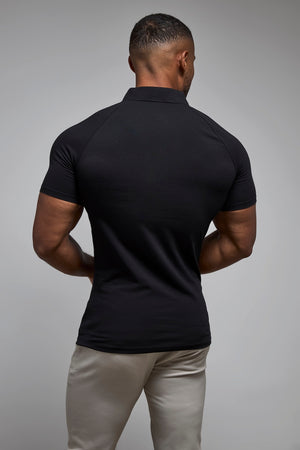 Athletic Fit Polo Shirt in Black - TAILORED ATHLETE - USA