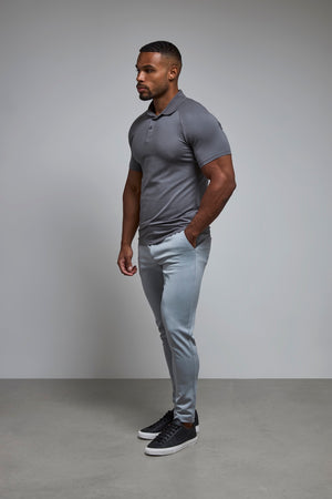 Athletic Fit Polo Shirt in Charcoal - TAILORED ATHLETE - USA