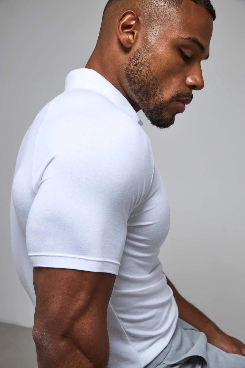 Athletic Fit Polo Shirt in White - TAILORED ATHLETE - USA