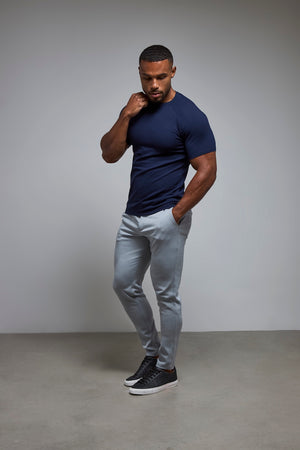 Athletic Fit Crew Neck T-Shirt in Navy