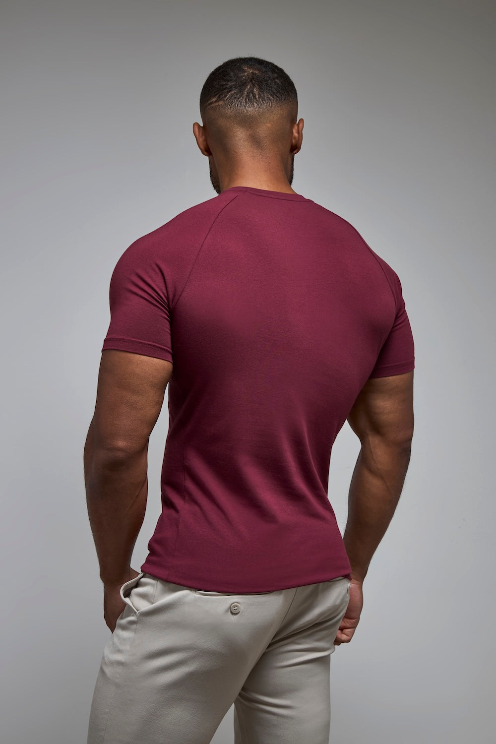 Athletic Fit T-Shirt in Burgundy - TAILORED ATHLETE - USA