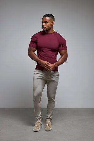 Athletic Fit T-Shirt in Burgundy - TAILORED ATHLETE - USA