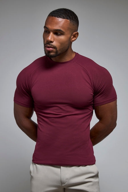 Athletic Fit T-Shirt in Burgundy - TAILORED ATHLETE - USA
